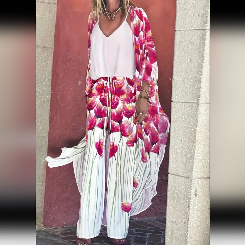 Kimono and pants set